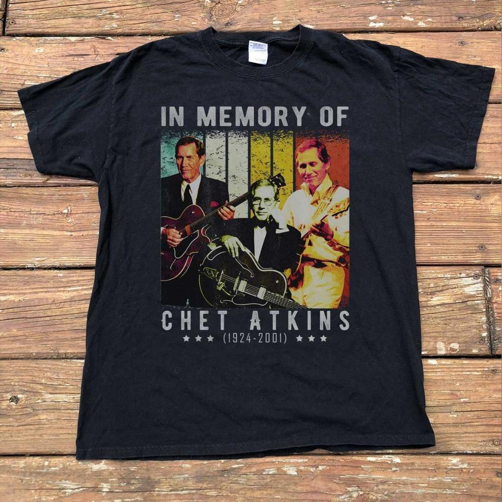 In Memory Of Chet Atkins - Unisex Black T-Shirt